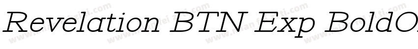 Revelation BTN Exp BoldOblique字体转换